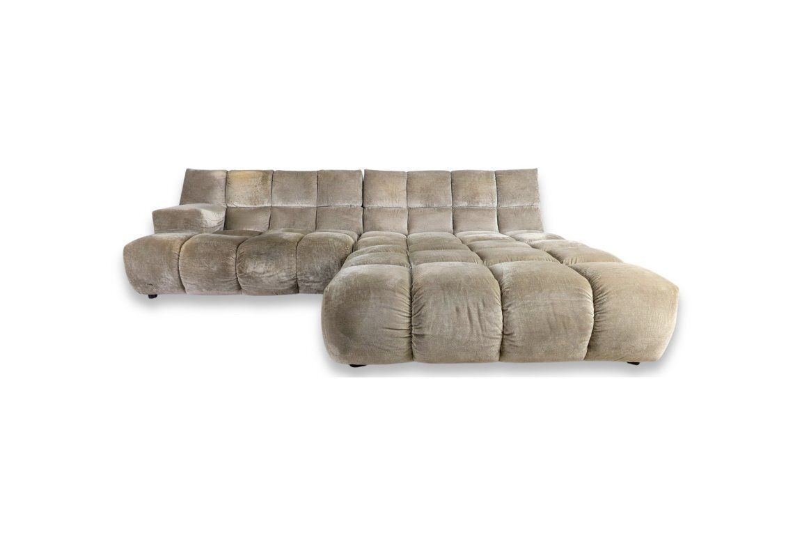 Original Bretz Ocean 7 Corner Sofa, Designer Couch In Velvet