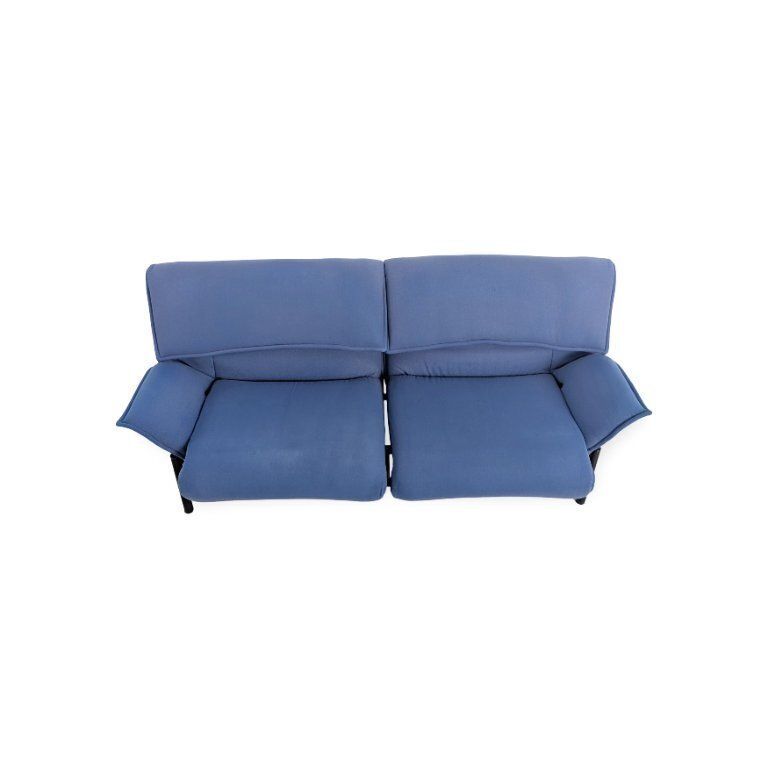 Canapé Cassina Veranda en tissu bleu, par Vico Magistretti photo furniture