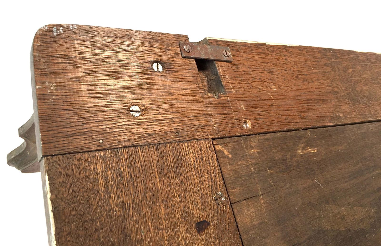 photo vinterior Antique Large Entrance Hall Wooden Oak Wall Mounted Coat Rack & Shelf C.1900