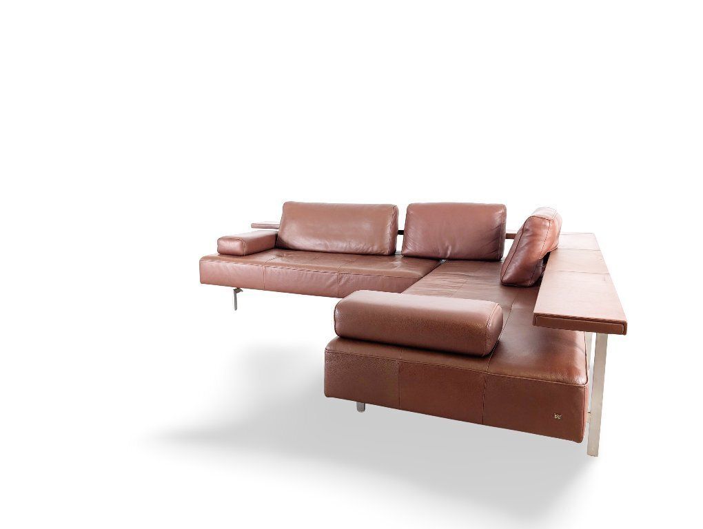 Original Rolf Benz Corner Sofa Dono 6100, Designer Leather, Brown photo 4680.0