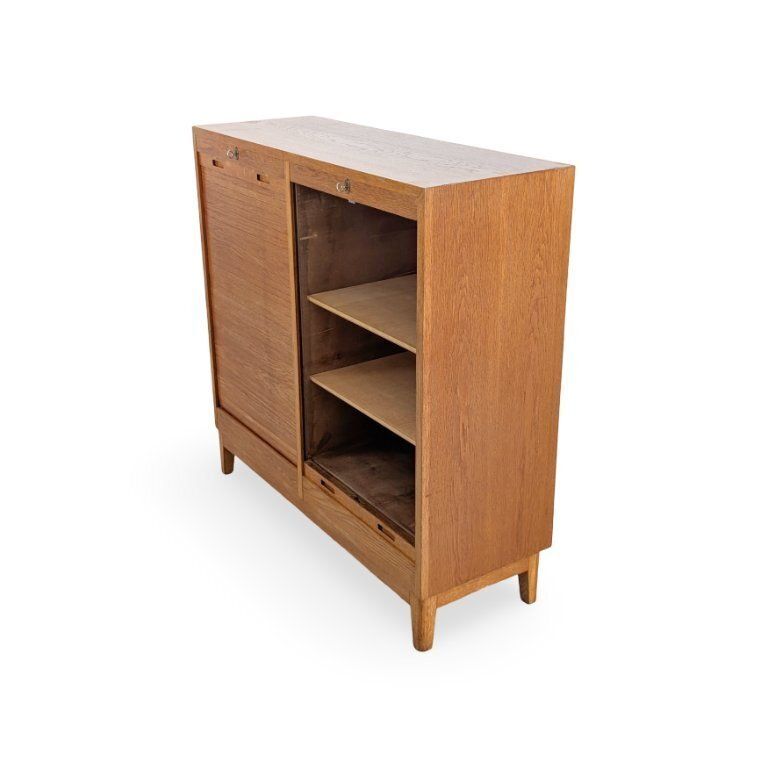 Mid-Century Rolluikkast, Ladekast, Eiken, Jaloezie, Kantoorkast photo Meubels