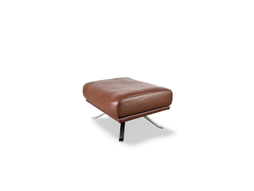 Rolf Benz Hocker In Bruin Leer, Designer Voetenbank photo Meubels