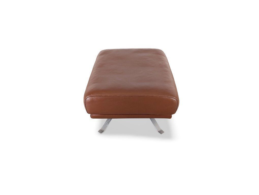 Original Rolf Benz Ottoman In Brown Leather, Designer Footstool photo 729.0