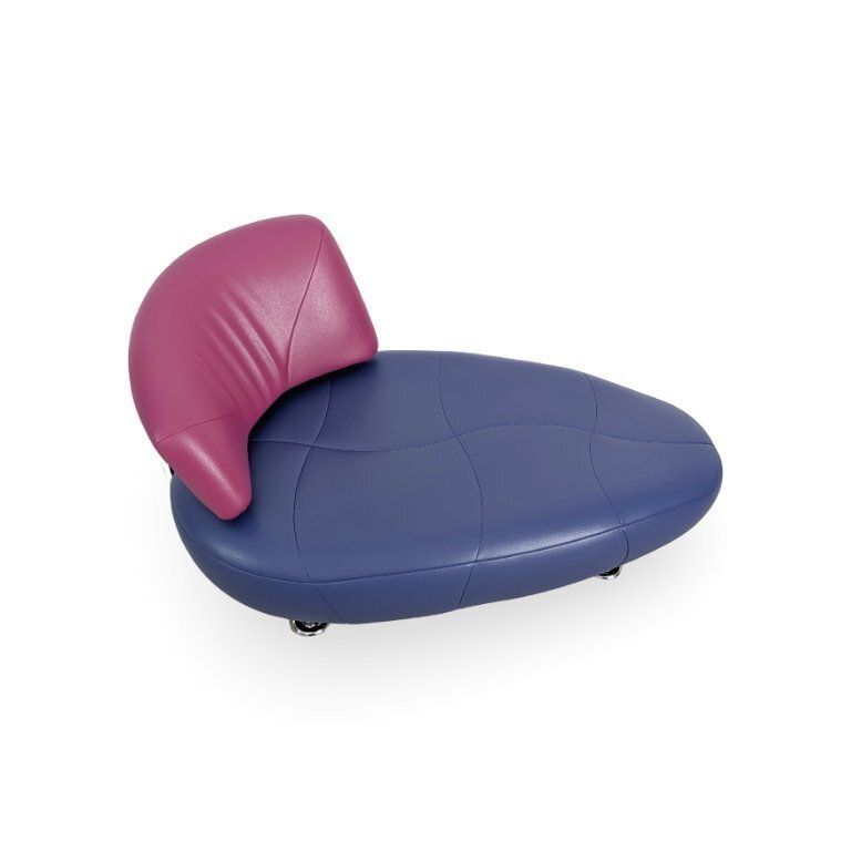 1x Chaise Longue Leolux Kikki Lounger Chaise Longue Leer Roze Blauw photo furniture