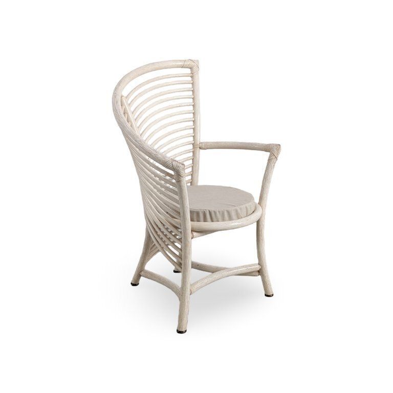 Set Of 4 Wickerwork Atelier Schütz Chairs, Design Chair 1970, Bamboo photo vinterior