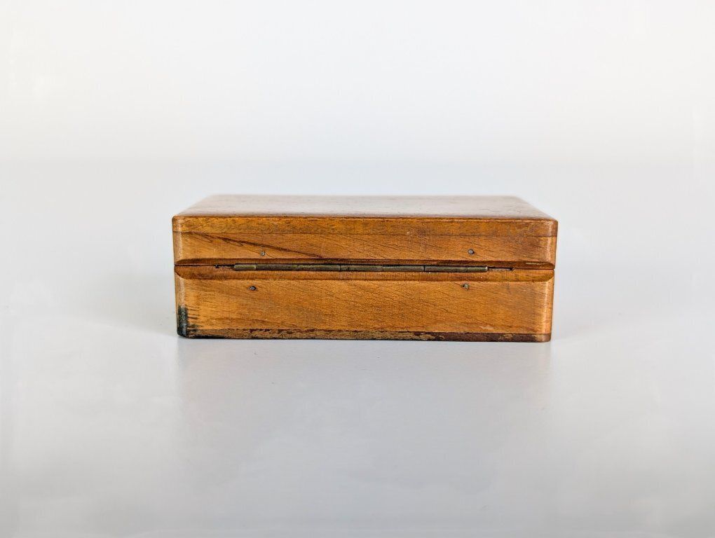 Vintage Wooden Box, Casket, Stamp Box, Jewelry Box, Casket photo vinterior