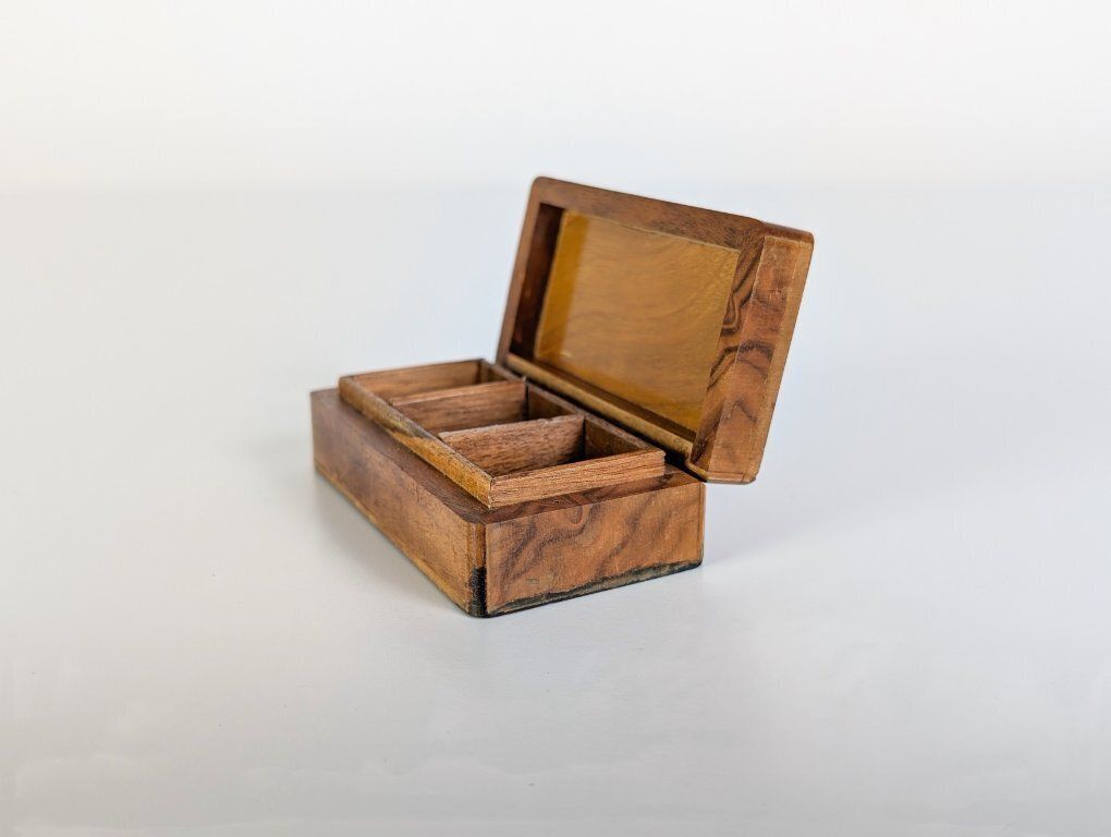 Vintage Wooden Box, Casket, Stamp Box, Jewelry Box, Casket photo vintage
