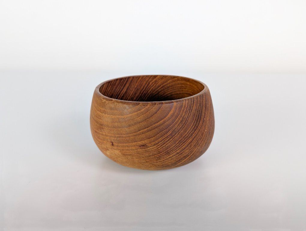 Lot de 2 bols vintage en bois, bols en teck, design danois, tapas photo vinterior