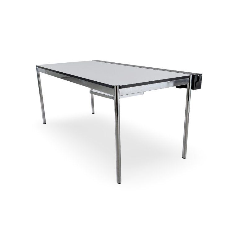 2x Usm Haller Table, Resin, White, Desk, Pearl Grey, Cable photo 876.0