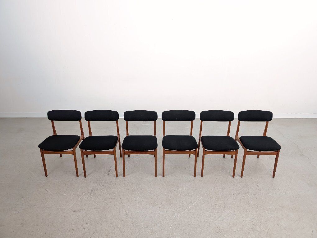 Set Of 6 Midcentury Chairs Tsm Tarm Stole Vintage Rasmussen 1960 photo for sale