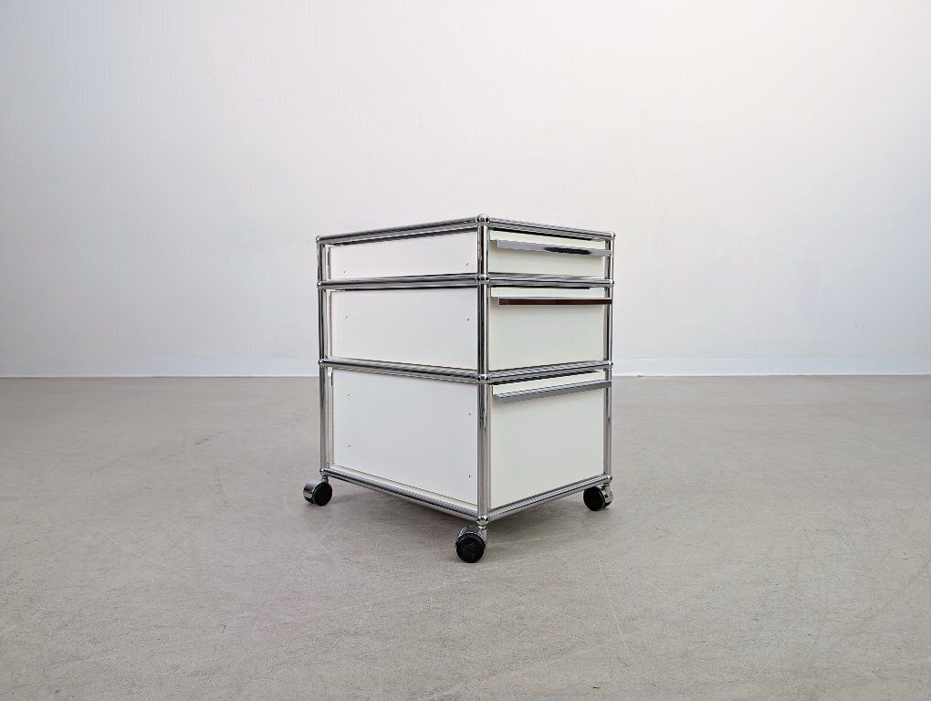 7x Usm Haller Rolling Container Office Cabinet Design White Fritz Trolley photo vinterior
