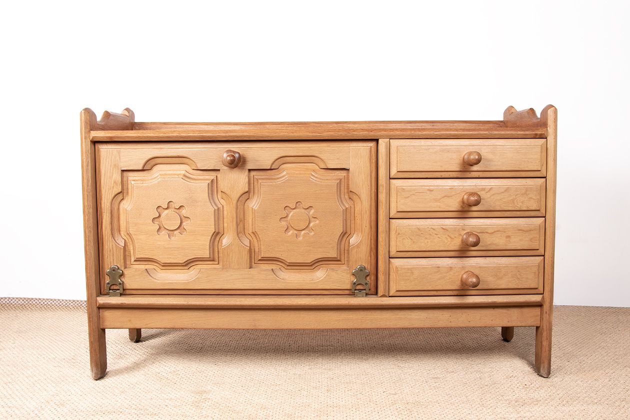 Oak Sideboard By Guillerme And Chambron For Votre Maison 1960.