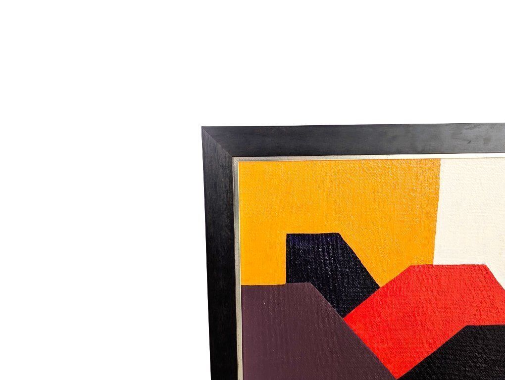 Olieverfschilderij, ingelijste compositie, Möck, jute, canvas photo furniture