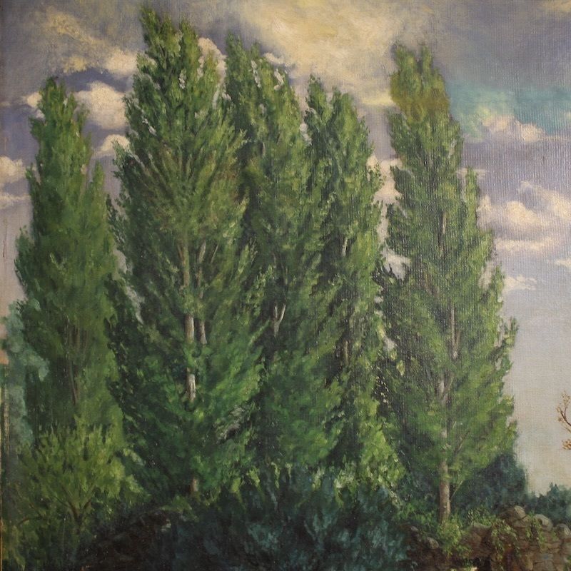 Art Peinture espagnole de paysage, signée C. Coll 1883 photo