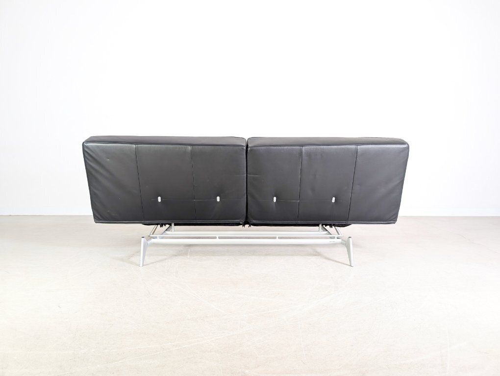 Ligne Roset Smala Bank – Leer, Zwart – Design, Frankrijk photo buy