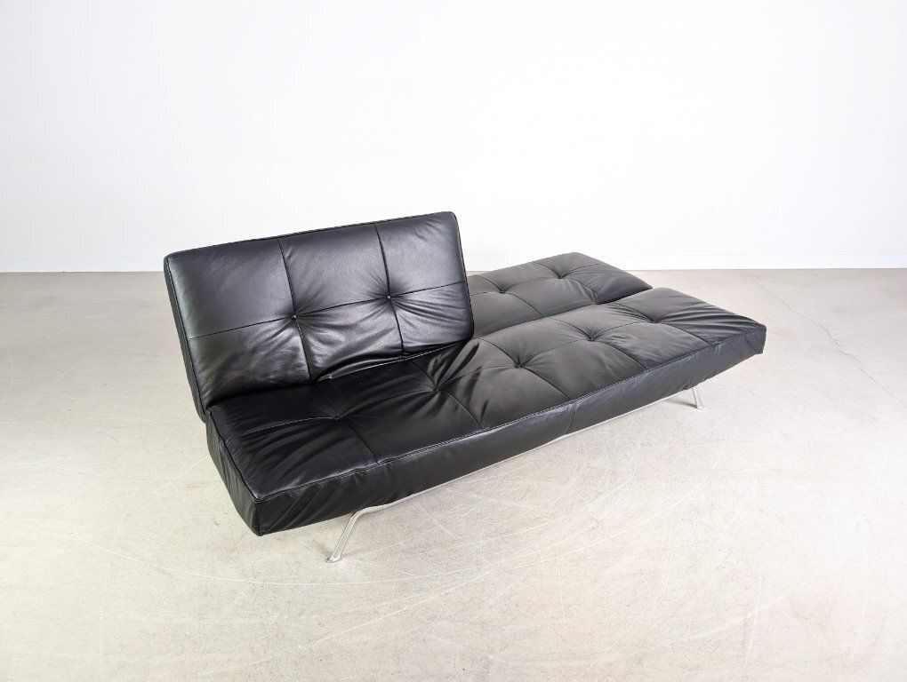 Meubels Ligne Roset Smala Bank – Leer, Zwart – Design, Frankrijk photo