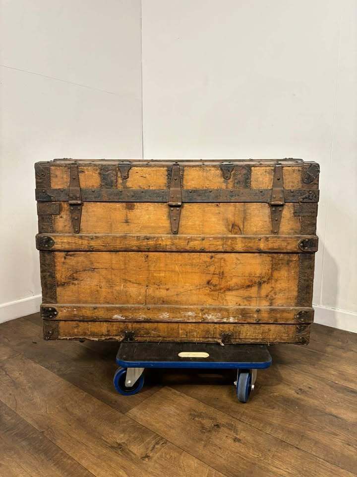 Victorian Domed Steamer Trunk, 1800s photo Furniture