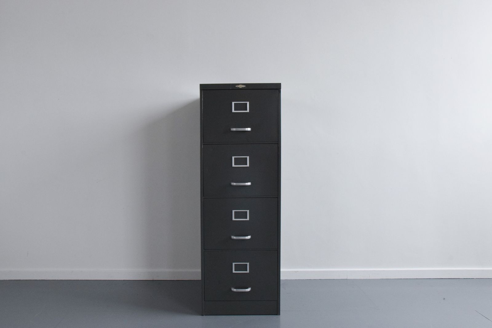Vintage Grey Metal Filing Cabinet By Art Metal photo furniture