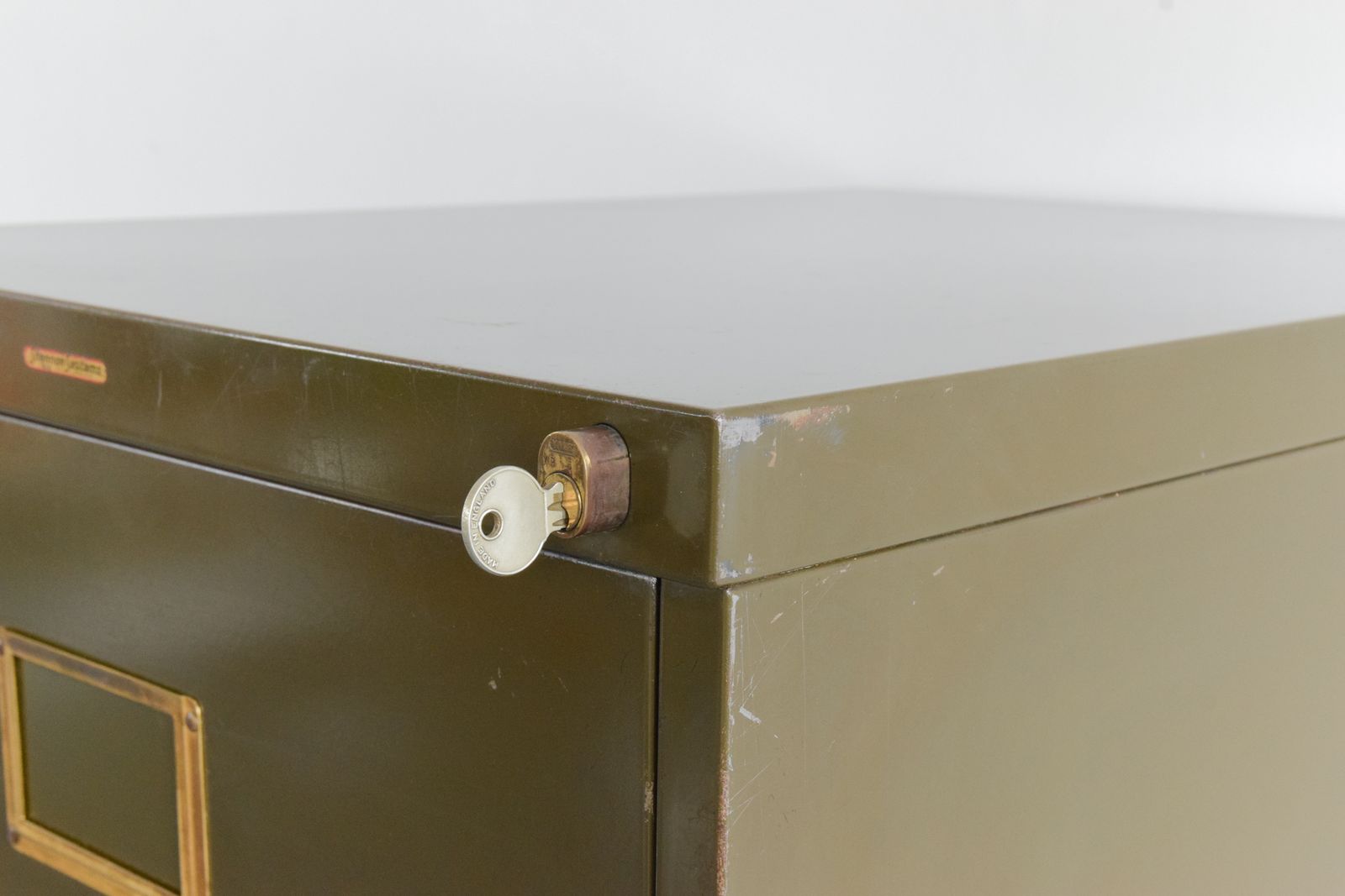 Vintage Green Metal Filing Cabinet By Shannon Systems photo Furniture