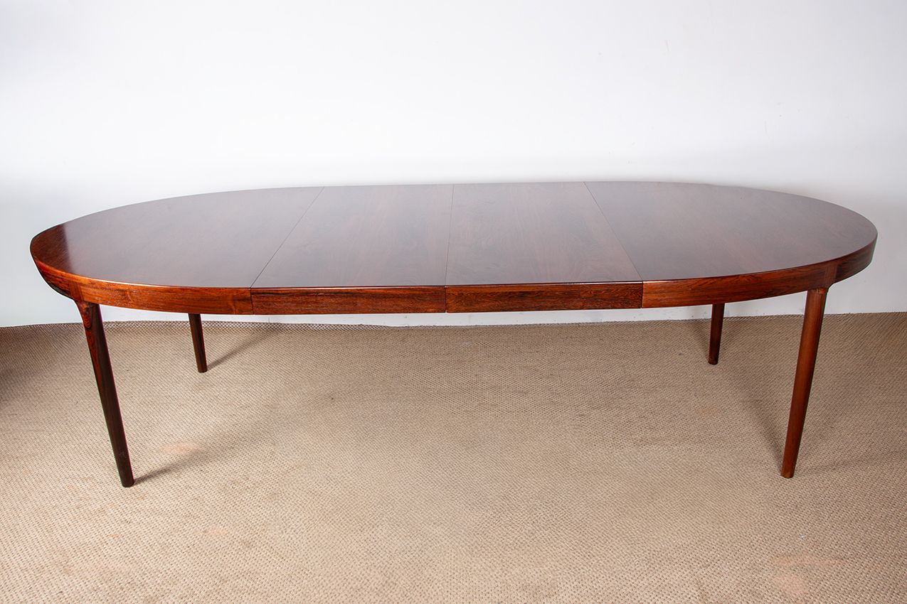 photo furniture Large Oval, Extendable Danish Rosewood Dining Table By Harry østergaard For Randers Mobelfabrik 1960.