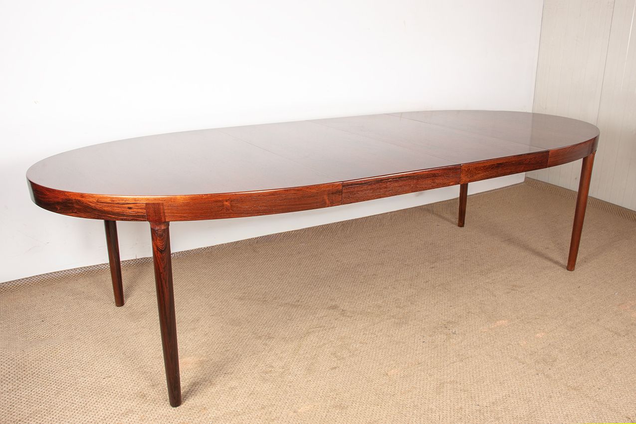 5000.0 Large Oval, Extendable Danish Rosewood Dining Table By Harry østergaard For Randers Mobelfabrik 1960. photo