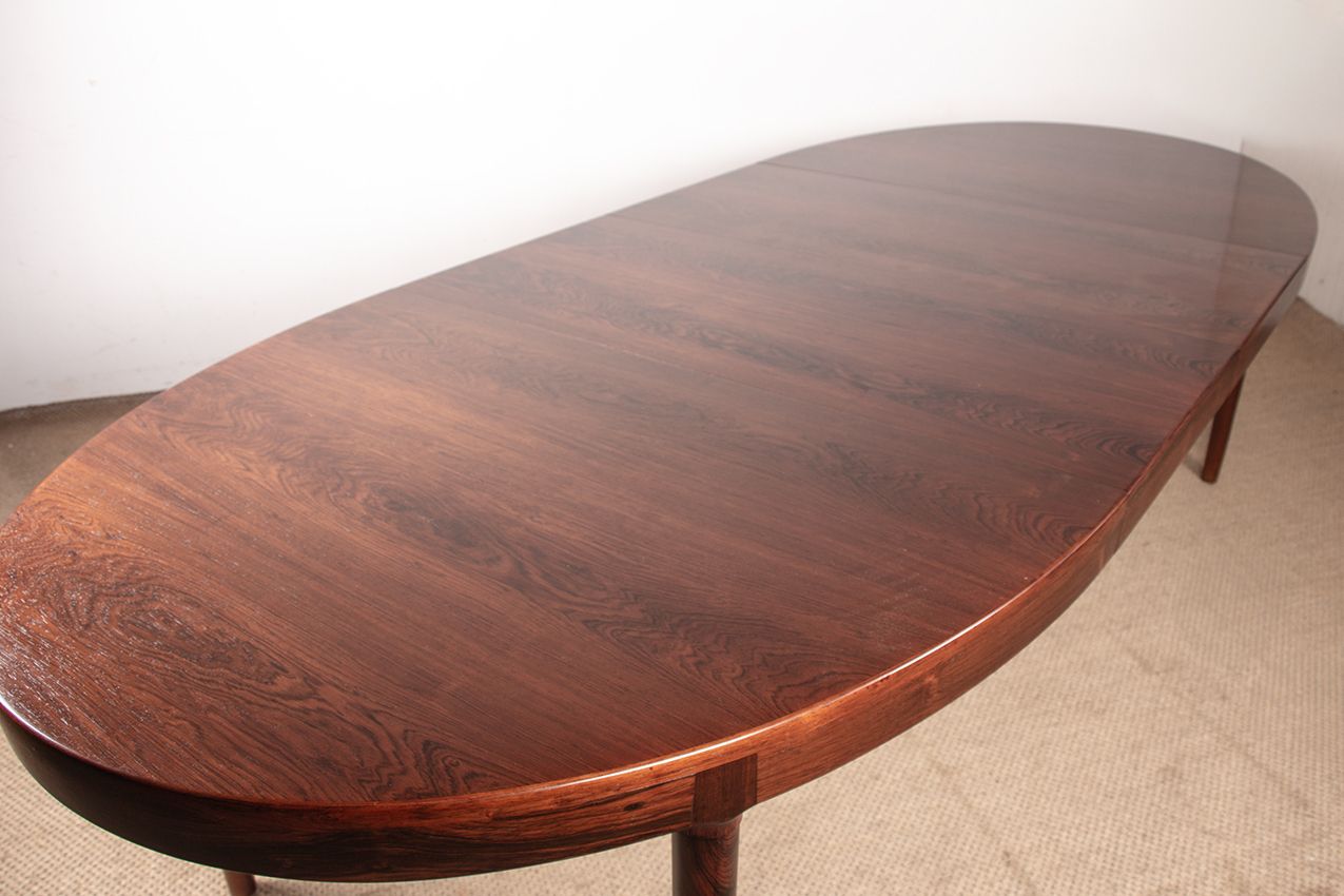 photo buy Large Oval, Extendable Danish Rosewood Dining Table By Harry østergaard For Randers Mobelfabrik 1960.