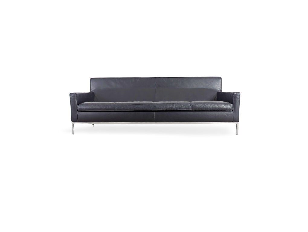 Zanotta Sofa, Italiaans Design, Leer, Zwart photo for sale
