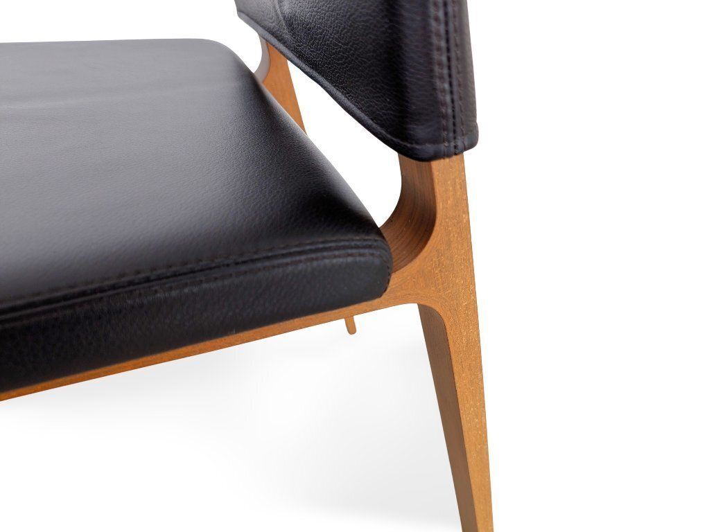 Mobilier Ensemble de 5 chaises Cor Fino en cuir, design brun noyer photo