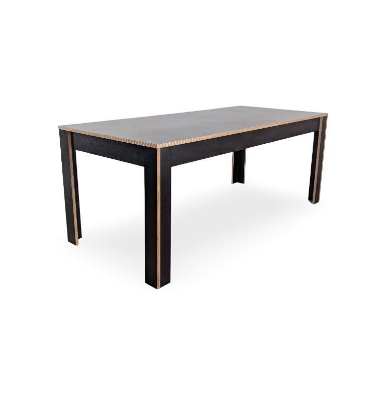 Table à manger design en plaques de sérigraphie, réalisée sur mesure par un menuisier photo Mobilier