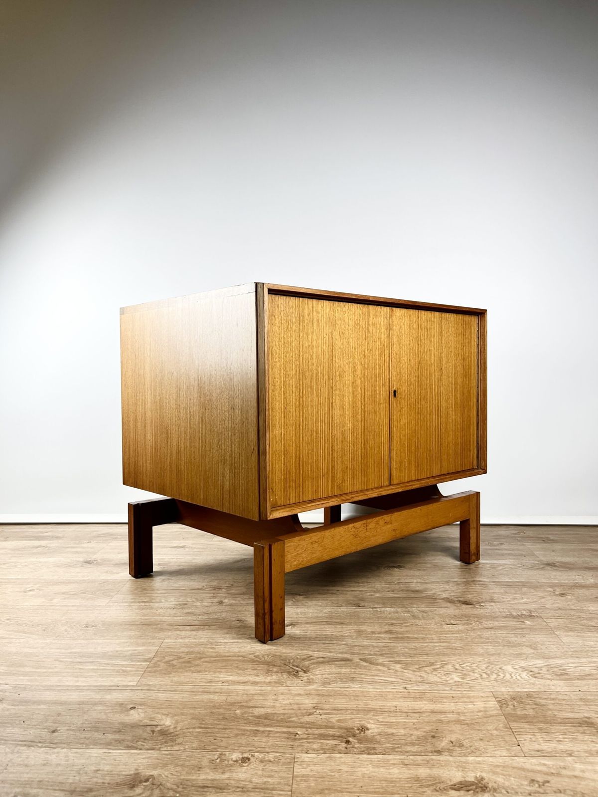 Furniture Unusual Mid Century Record Cabinet, British 1960s photo