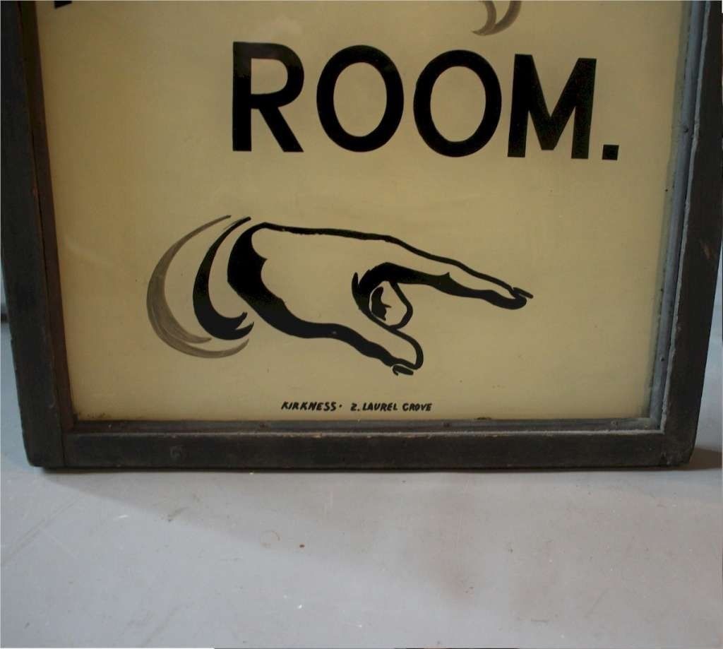 Ladies Hairdressing Room White Opaline Glass Sign photo Art