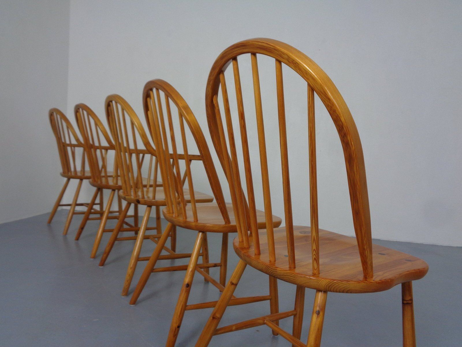 photo buy Danish Pine Chairs An Armchairs By Erik Ole Jørgensen For Tarm Stole Møbelfabrik, 1960s, Set Of 5