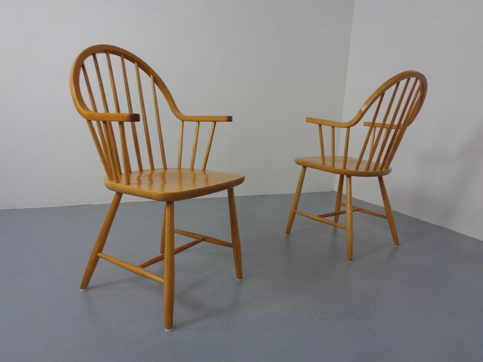 Oak Armchairs By Erik Ole Jørgensen For Tarm Stole Møbelfabrik, Denmark, 1960s, Set Of 2 photo for sale