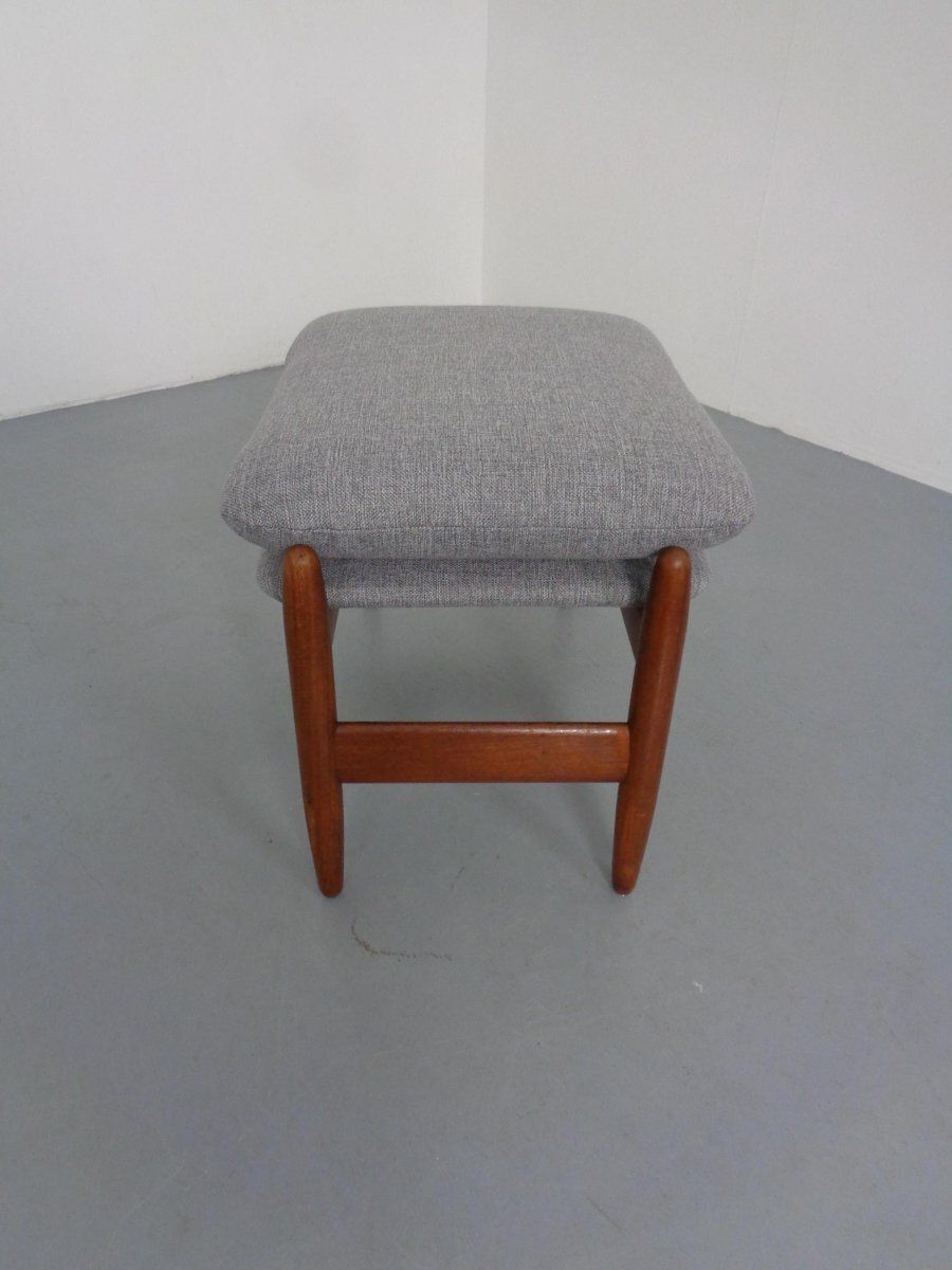 Teak Stool Or Ottoman By Hans Olsen For Frem Røjle, Denmark, 1960s photo vinterior