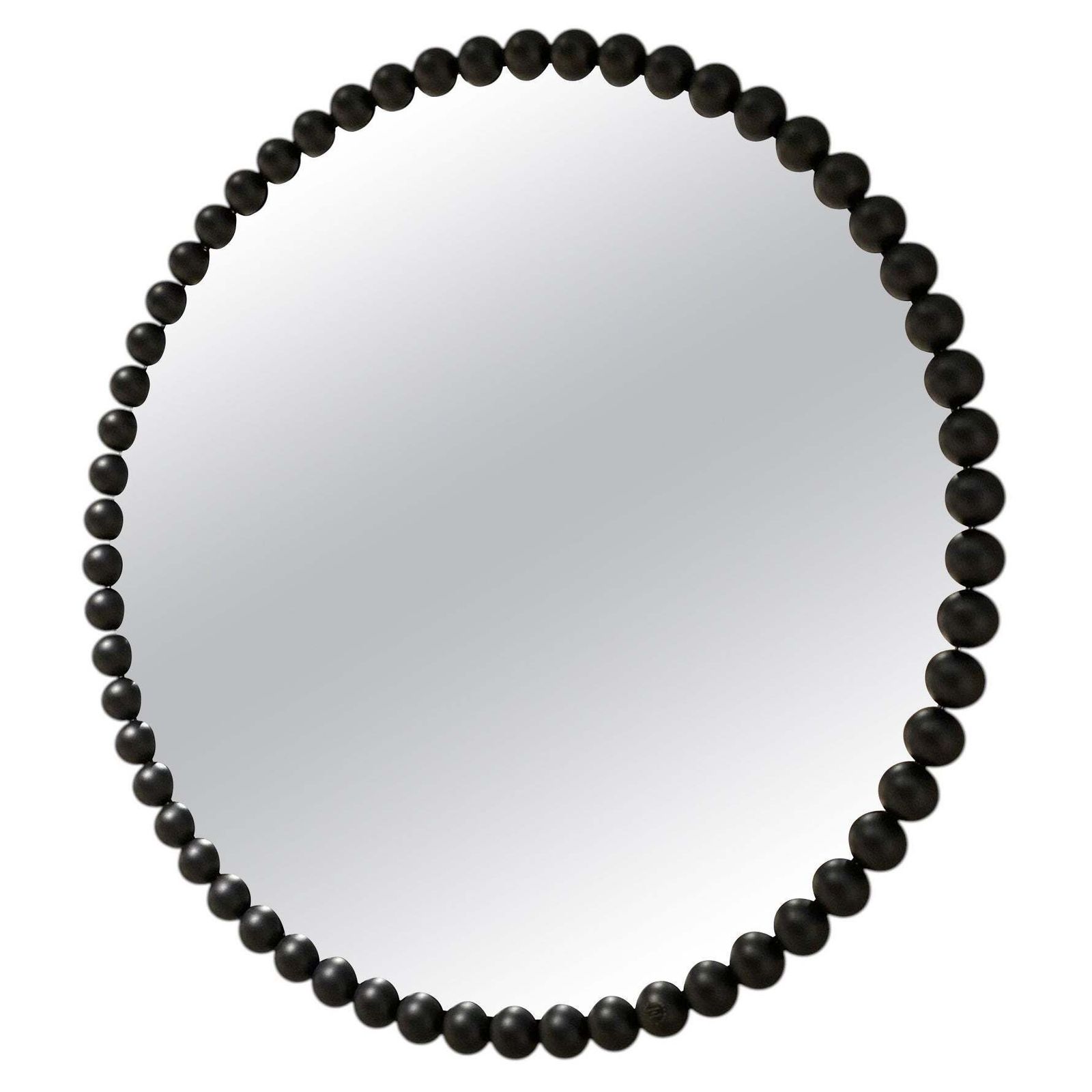 Gioiello Burnished Brass Round Large Mirror By Ghidini 1961, Italy