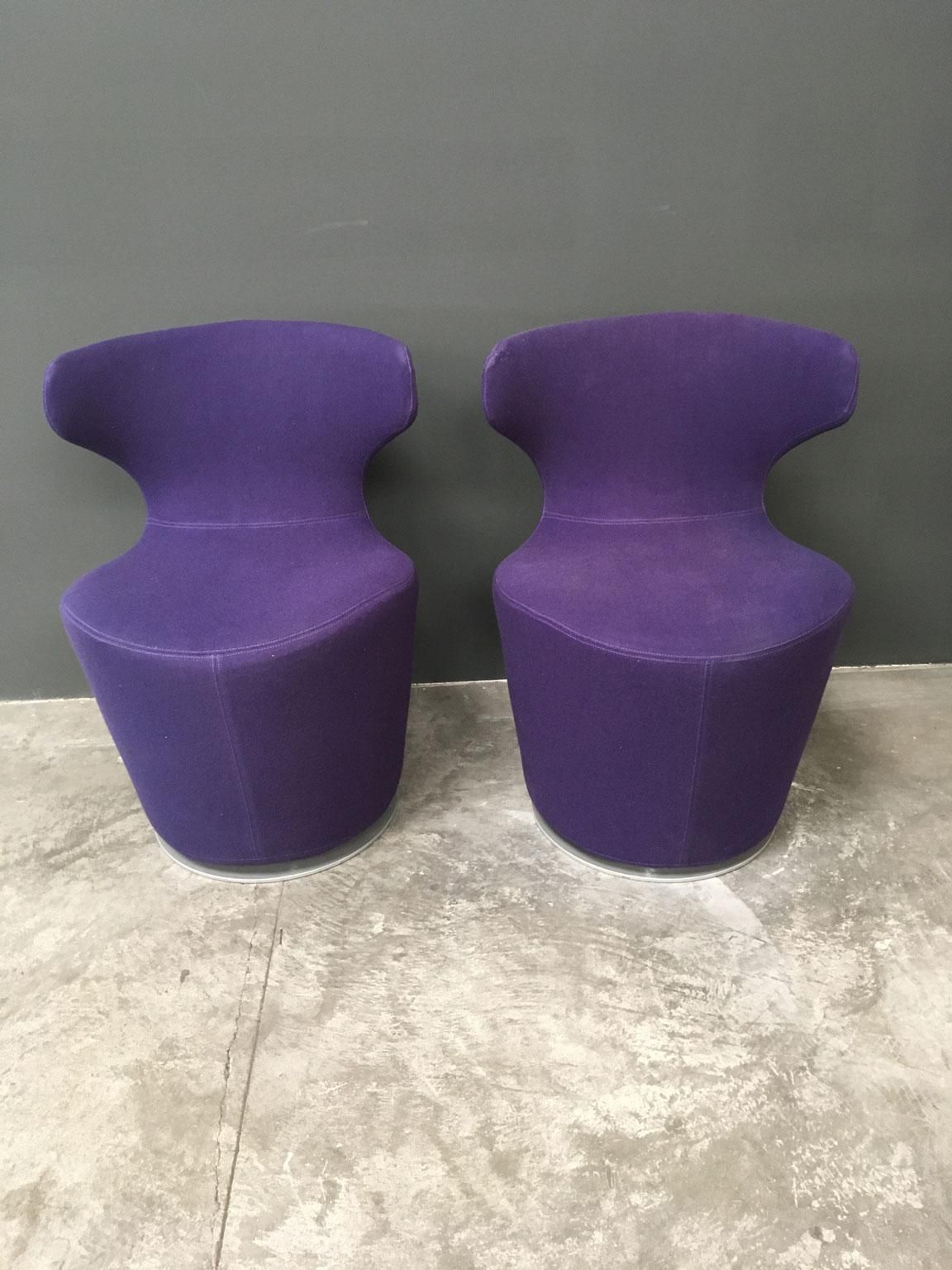 photo for sale Italy Violet Fabric Set Of 2 Armchairs By B&B Italia, 2020