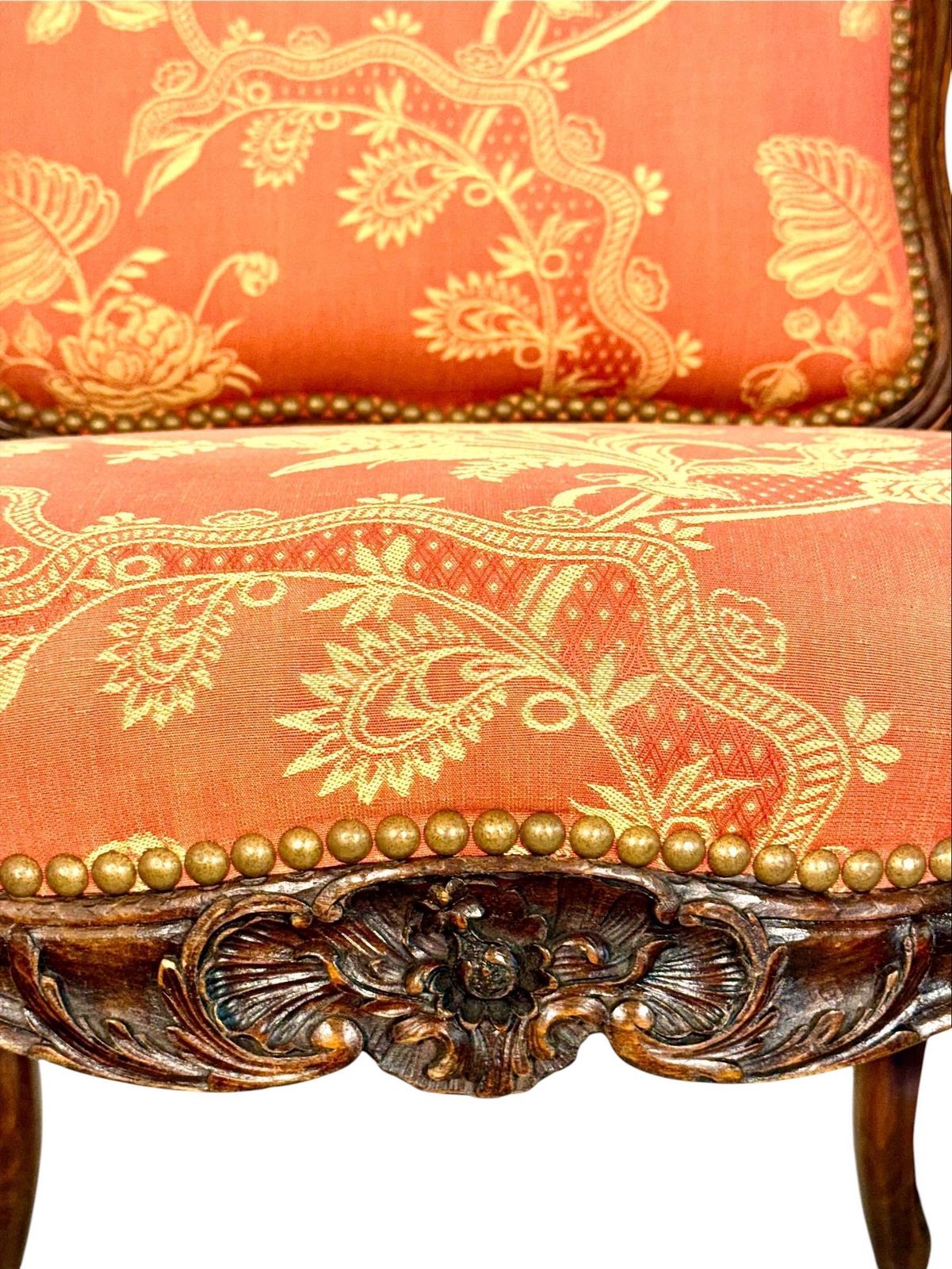 Louis XV Style Pair Of Carved Walnut Side Chairs, France C.1880 photo furniture