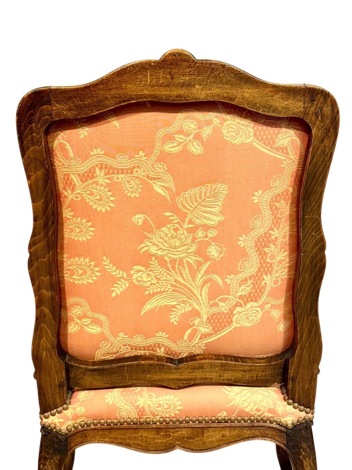 Louis XV Style Pair Of Carved Walnut Side Chairs, France C.1880 photo vintage