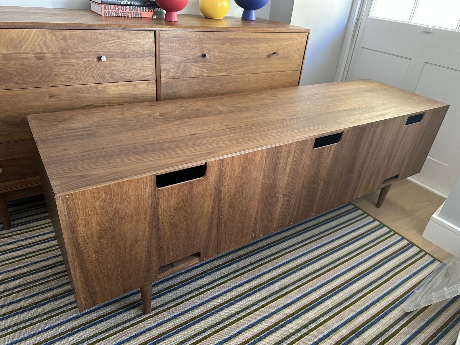 Mid Century Solid Walnut Media Cabinet photo furniture