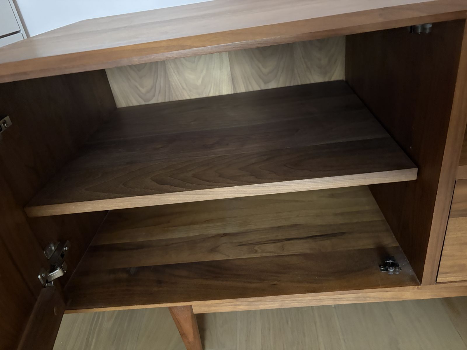 Mid Century Solid Walnut Media Cabinet photo 750.0