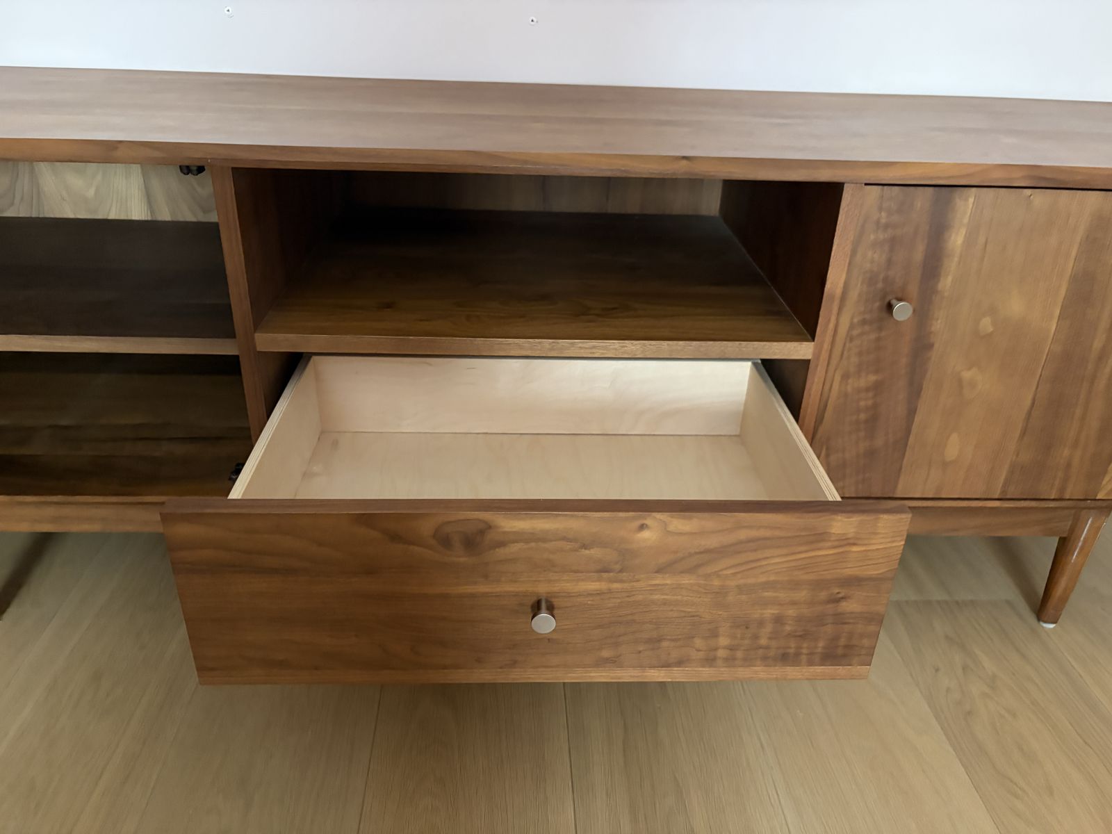 photo furniture Mid Century Solid Walnut Media Cabinet