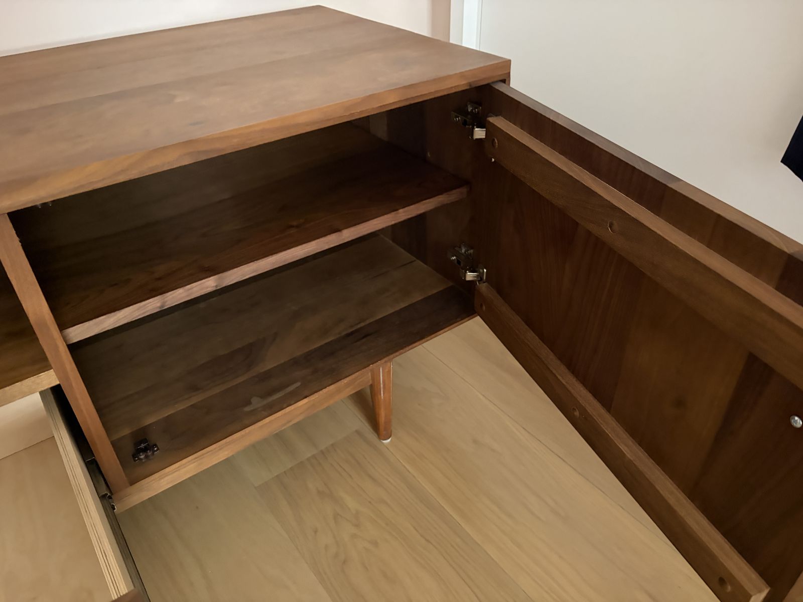 photo for sale Mid Century Solid Walnut Media Cabinet