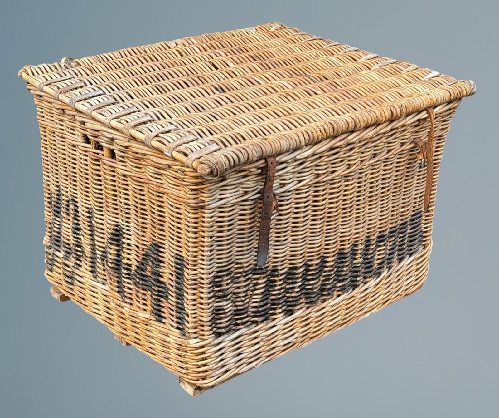 photo for sale Large Antique Wicker Log Basket