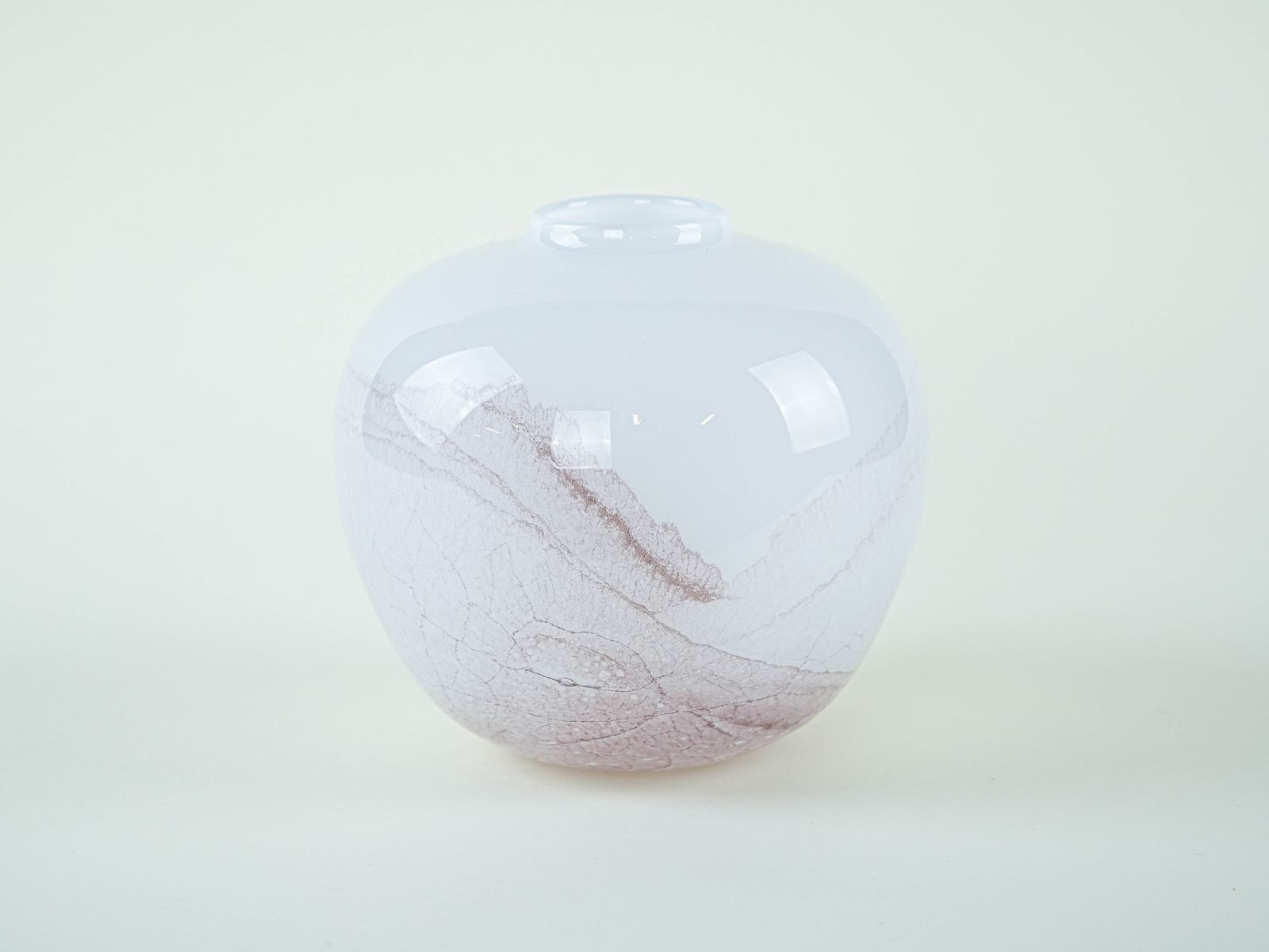 Glazen vaas, Deens design, jaren 1970, gemaakt in Denemarken photo furniture