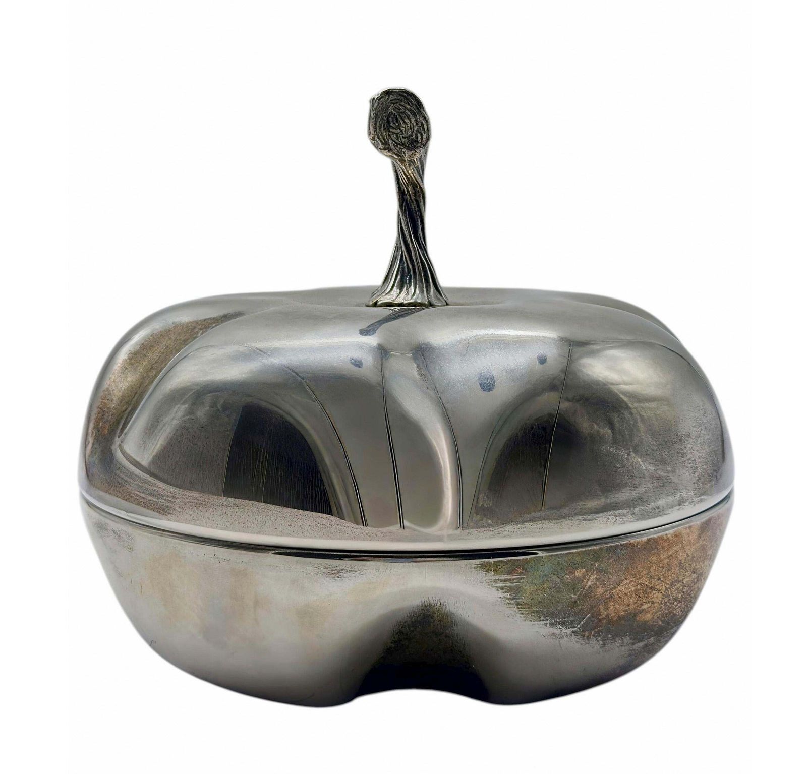 Christian Dior Per Dior Home Scatola Decorativa Zucca In Silverplate, 1970s photo furniture
