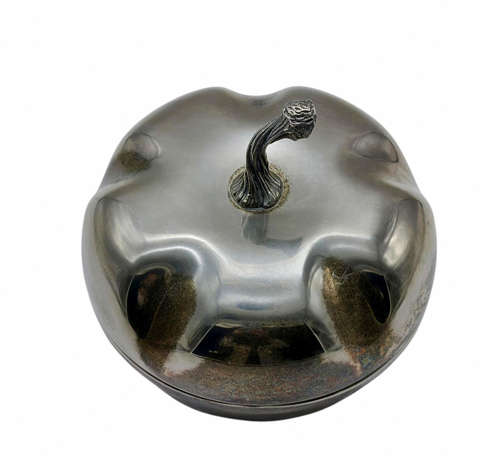 Christian Dior Per Dior Home Scatola Decorativa Zucca In Silverplate, 1970s photo for sale