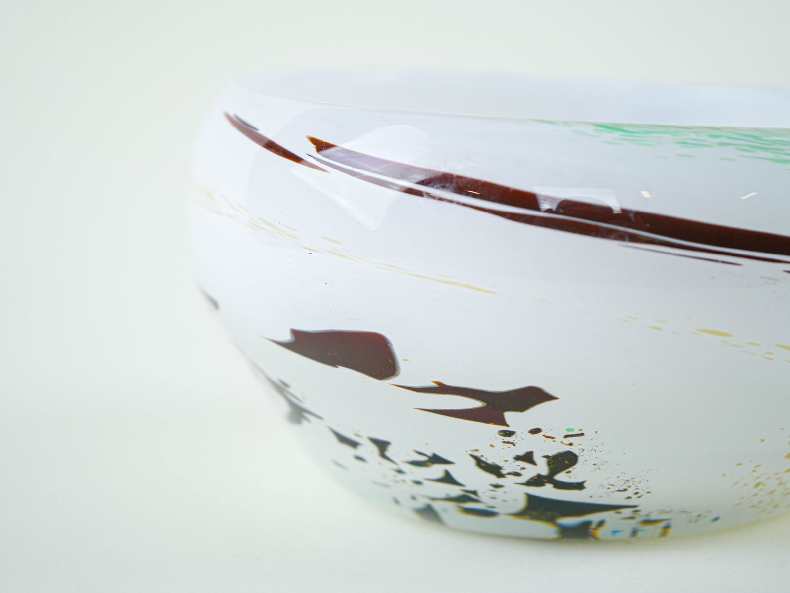 Glass Bowl, Danish Design, 1970s, Made In Denmark photo vintage