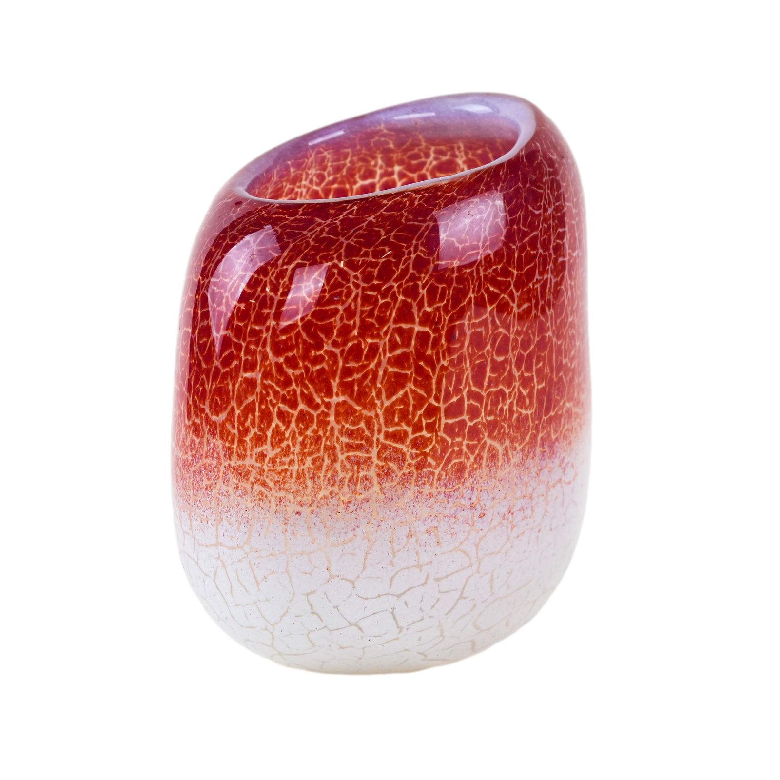 Glazen vaas, Deens design, jaren 1970, vervaardigd door Holmegaard