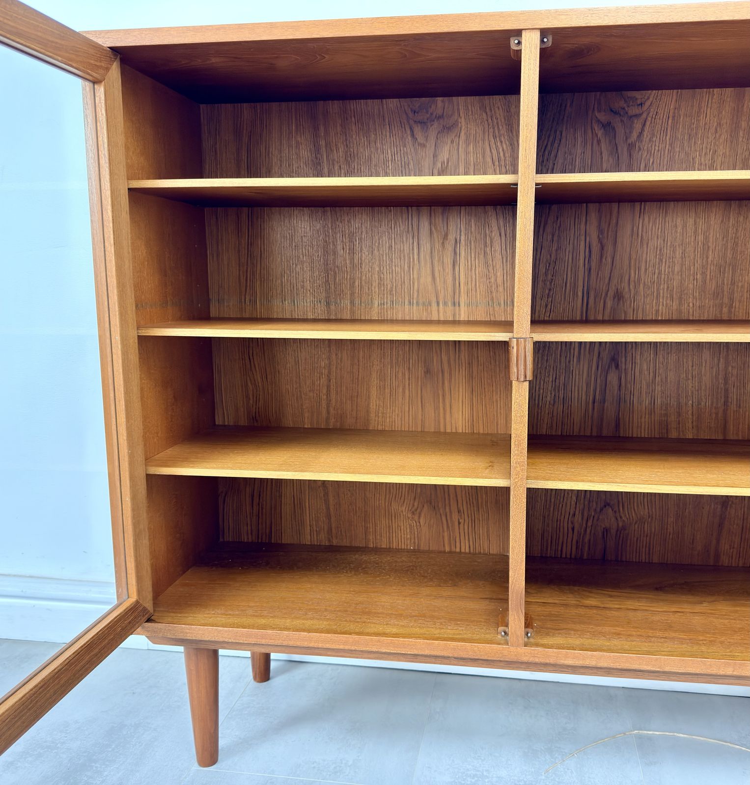 Danish Teak Glazed Bookcase photo 695.0