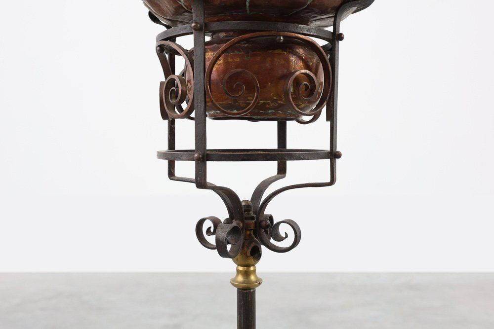 Art Nouveau Planter In Metal And Copper, France, 1920s photo 1298.0